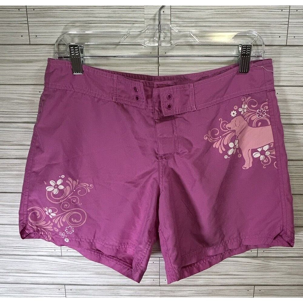 The Black Dog Pink Board Swim Short Women's Sz 4‎ Adhesive Front